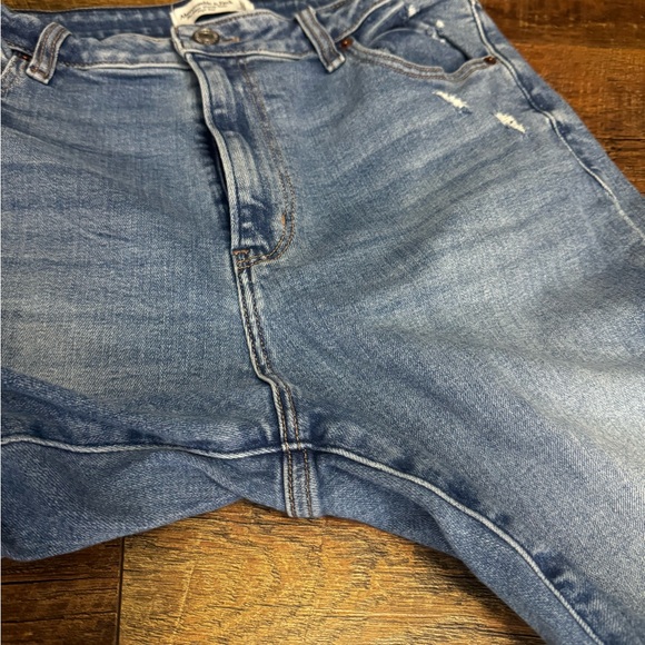 Abercrombie & Fitch Light Blue Curve Love Super Skinny High Rise Ankle Jeans - Picture 4 of 5